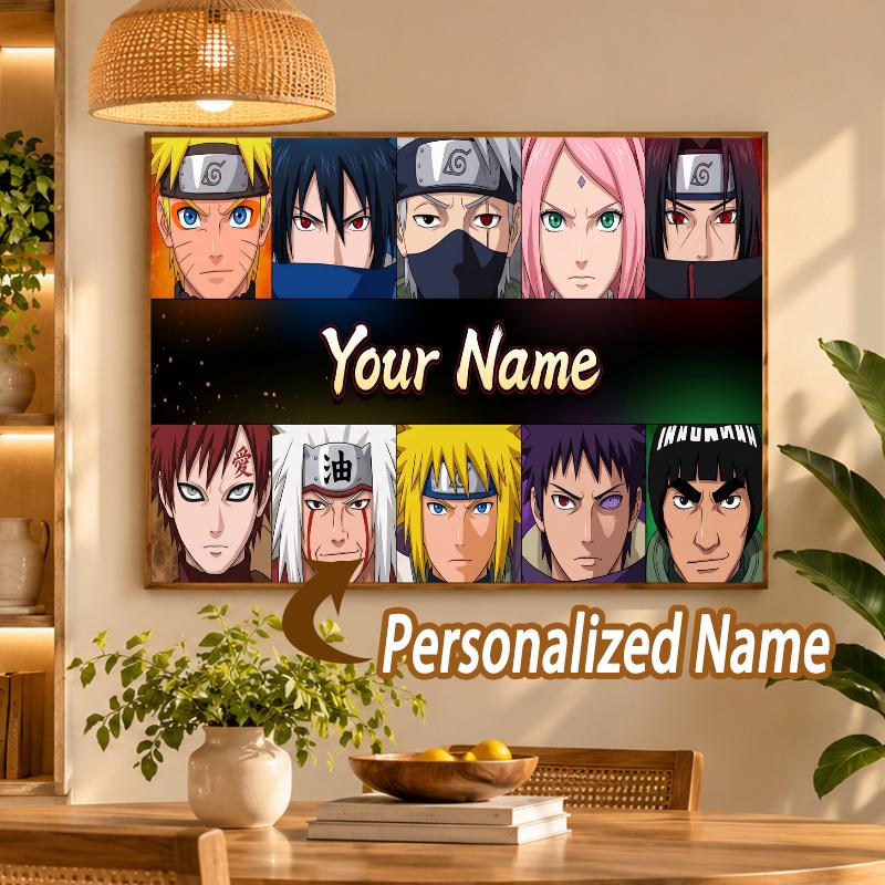 Akatsuki Naruto Custom Name Diamond Painting Personalized 5D Full Drill DIY Diamond Art Home Decor