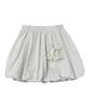 RAIMENT (W) Women'S Pumpkin Balloon Lightweight Nylon Ribbon Skirt_Light Grey