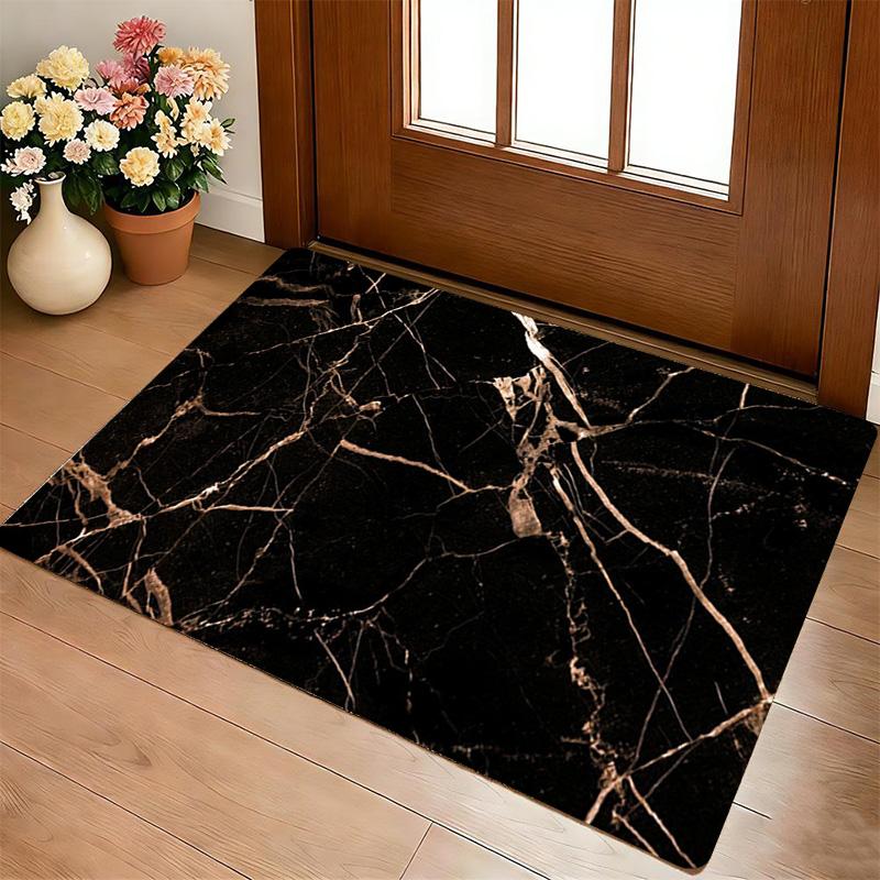 Black Marble Living Room Nonslip Area Rug Soft Carpet For Bedroom Game Playroom Sofa Office Home Decor Doormat Christmas Gift C9301442