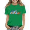 Boys Girls Round Neck Casual Printed Short-sleeved T-shirt Top