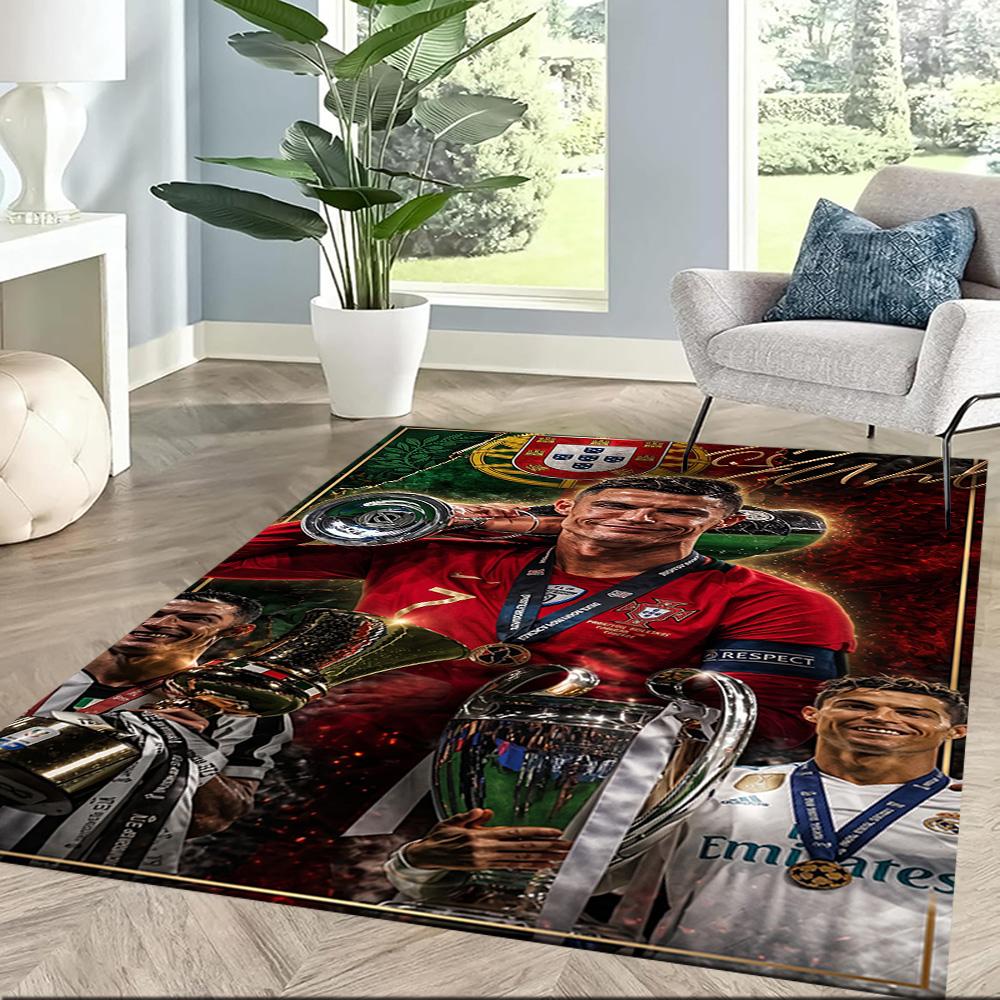 Cristiano Ronaldo 121 Teppich Büroteppich Design für Balkon Arbeitszimmer Eingangsbereich Außen rutschfester Teppich Anime Bürodekoration Geschenk für Festivals