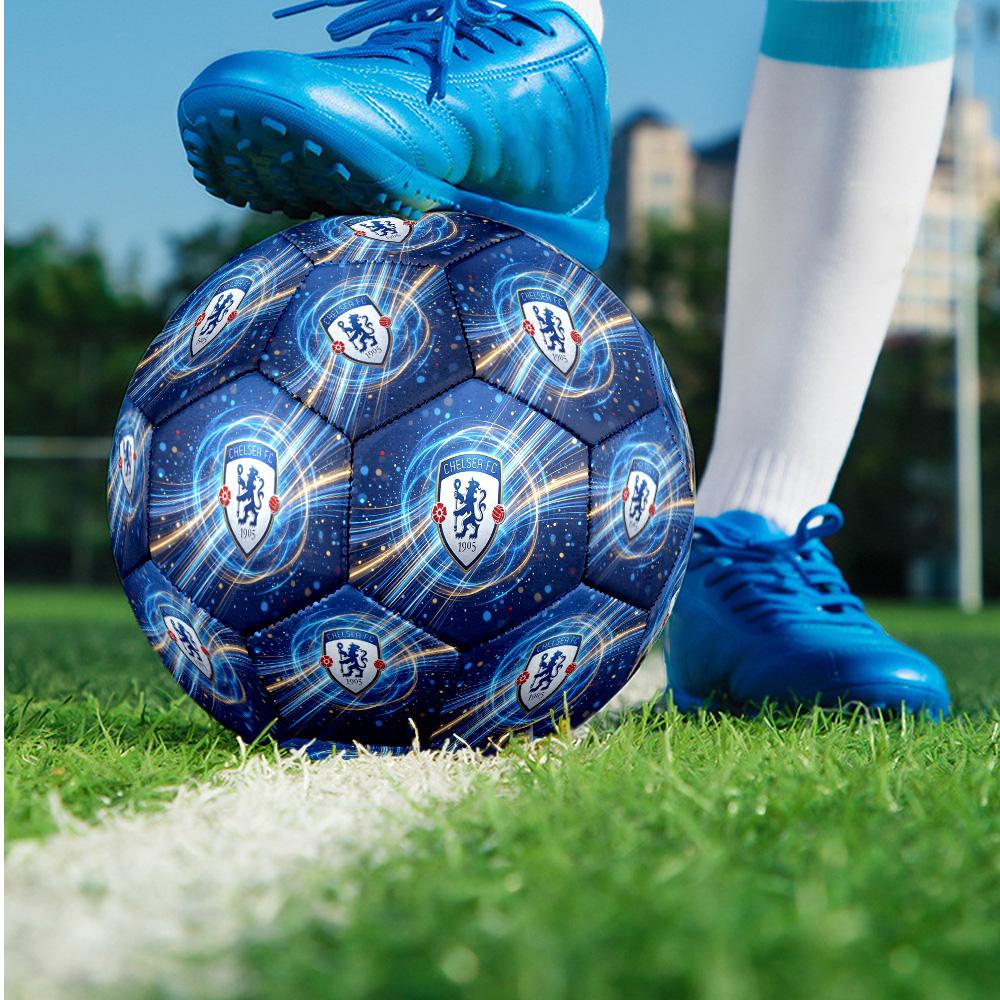 Chelsea FC Thema Fußball Ball Größe 5 Fußball Ball Weiche Haptik Professioneller Trainingsfußball für Outdoor-Sportarten
