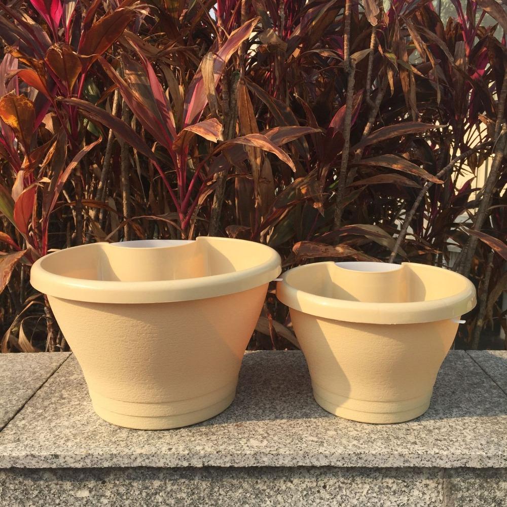 

Multicolor Drain-pipe Hanging Flowerpot Plastic Box Planter Hanging Flower Pot Indoor Outdoor S жовтий