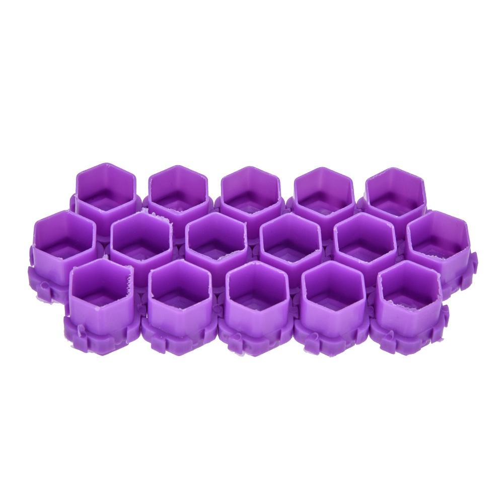200Pcs Tattoo Ink Cups Honeycomb Shape Pigment Holder Cups Permanent Makeup Supplies Purple