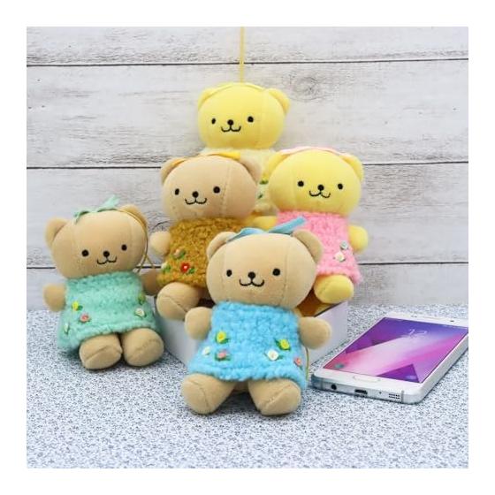Shinada Stuffed Toy Hana-chan Bear (S) All 5 Types Set