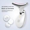 Anti-rynk-ansikts- och nackmassagerare med LED-ljus och EMS-vibration