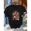 Wo Vintage Soft Relaxed Fit T-Shirt - Short Sleeve Round Neck Blouse Suitable for Spring Summer Fall, Casual Casual Attire, Machine Washable