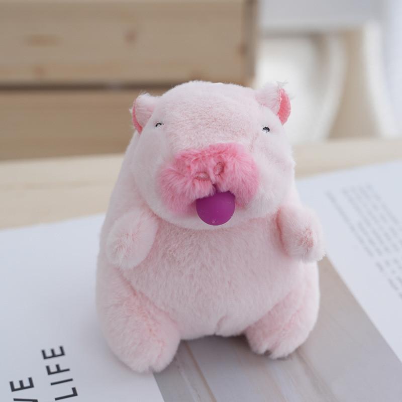Creative Bubble-blowing Capybara Keychain Plush Toy Soft Adorable Novelty Gift