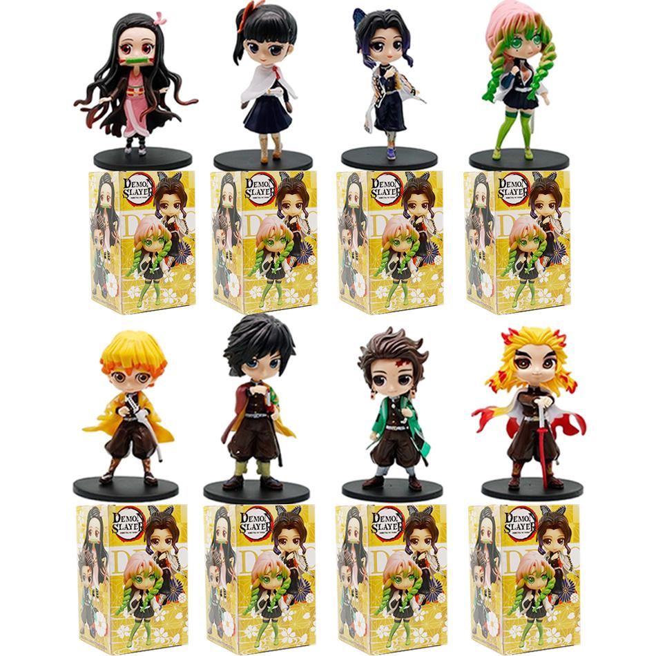 2026 NEW  Demon Slayer Blind Box Anime cartoon 6Pcs 8Pcs 12Pcs 20Pcs Sets Kimetsu No Yaiba PVC Dolls Desktop Decora
