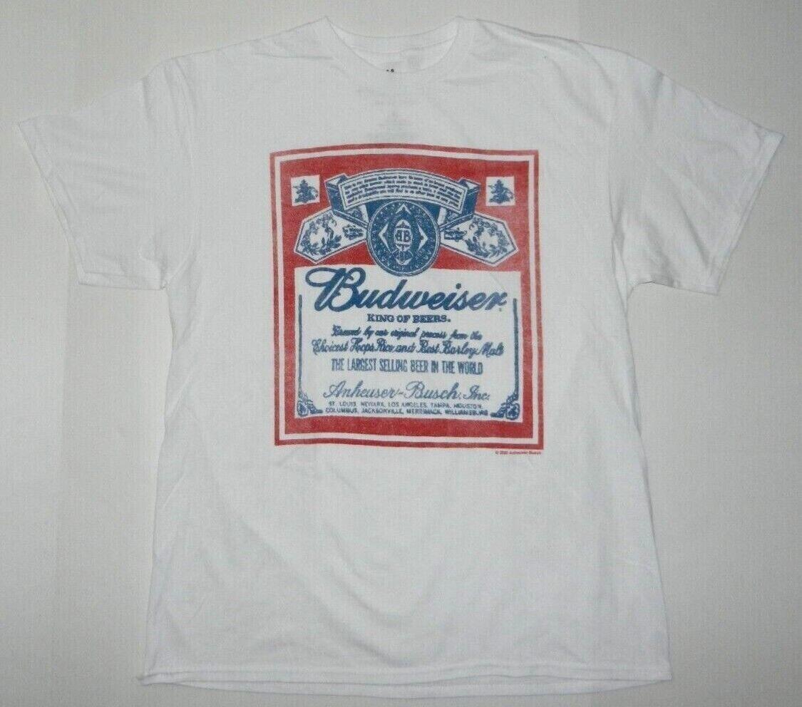 26 Junk Food Budweiser Label Logo Tee Shirt New Unisex T-Shirt M