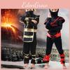 Meninos crianças crianças ninja assassino japonês samurai guerreiro fantasia vestido traje