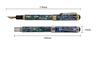 Xezo Maestro Fountain Fine Natural Abalone Pure Platinum Limited Serialized Pen, Nib, Shell, Plated, Handmade, Edition,