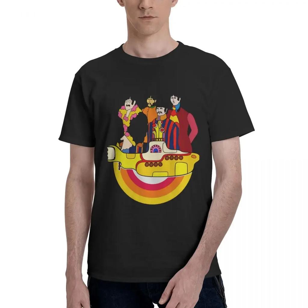 Yellow Ship The Band Mens Clothing Printed T-Shirt Streetwear Tops Tees for Men Graphic T Shirts Women's Clothing