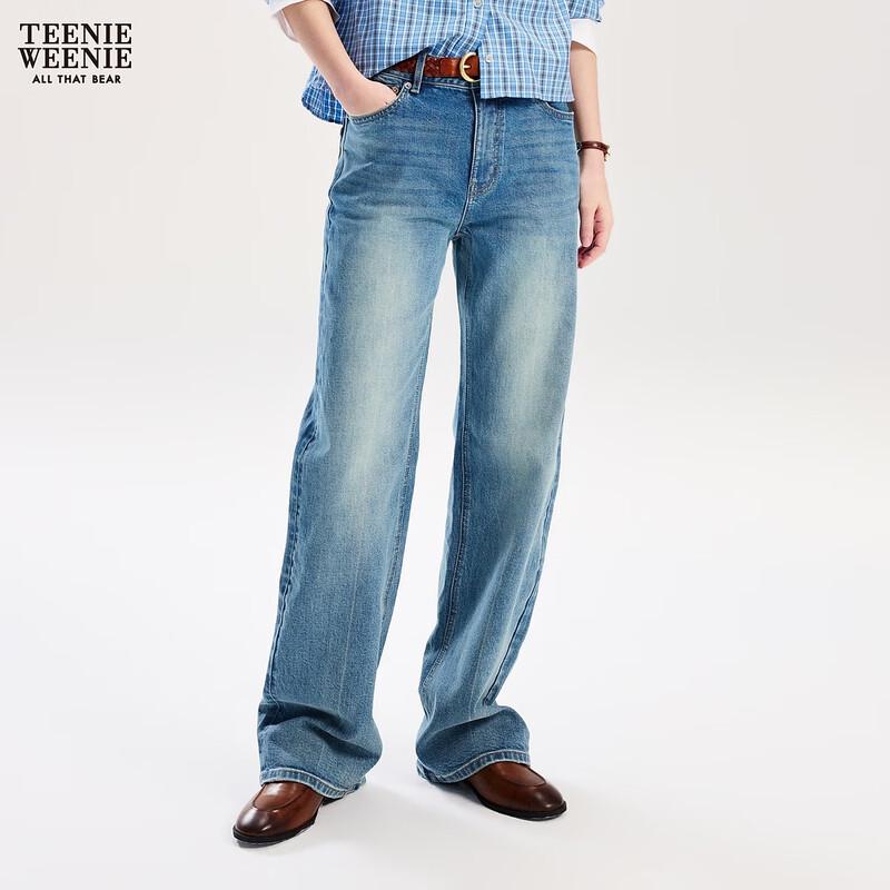Женские джинсы прямого кроя Teenie Weenie L средний синий