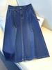 2025 New High-Waisted Mid-Length Denim Skirt - Slimming & Versatile for Petite Women