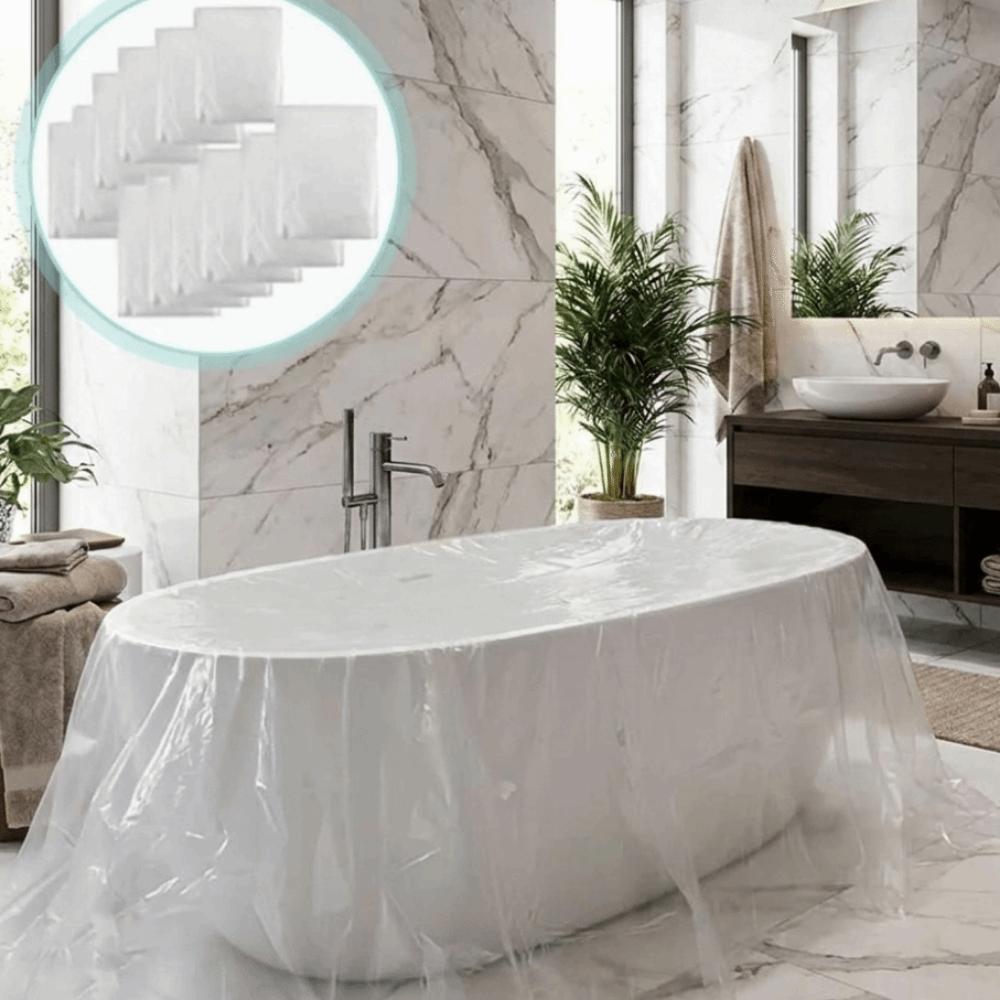 10PCS Individually Bathtub Soaking Bags Waterproof Hotels Bathtub Liner for Home