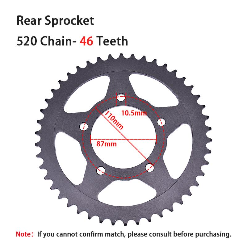 Motorcycle 520 Chain 15T Front 46T Rear Sprocket For SUZUKI SV650 2016-2020 SFV650 2009-2015 GS500 1988-1993 SV SFV 650 GS 500