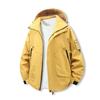 Men's Solid Color Hooded Large Pocket Jacket Outdoor Leisure Sports Fashion Jacket