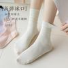Socks Pure Cotton Boneless Stacking Socks Spring And Autumn Thin Breathable Sweat-Absorbing Deodorant Cotton Medium Tube Socks