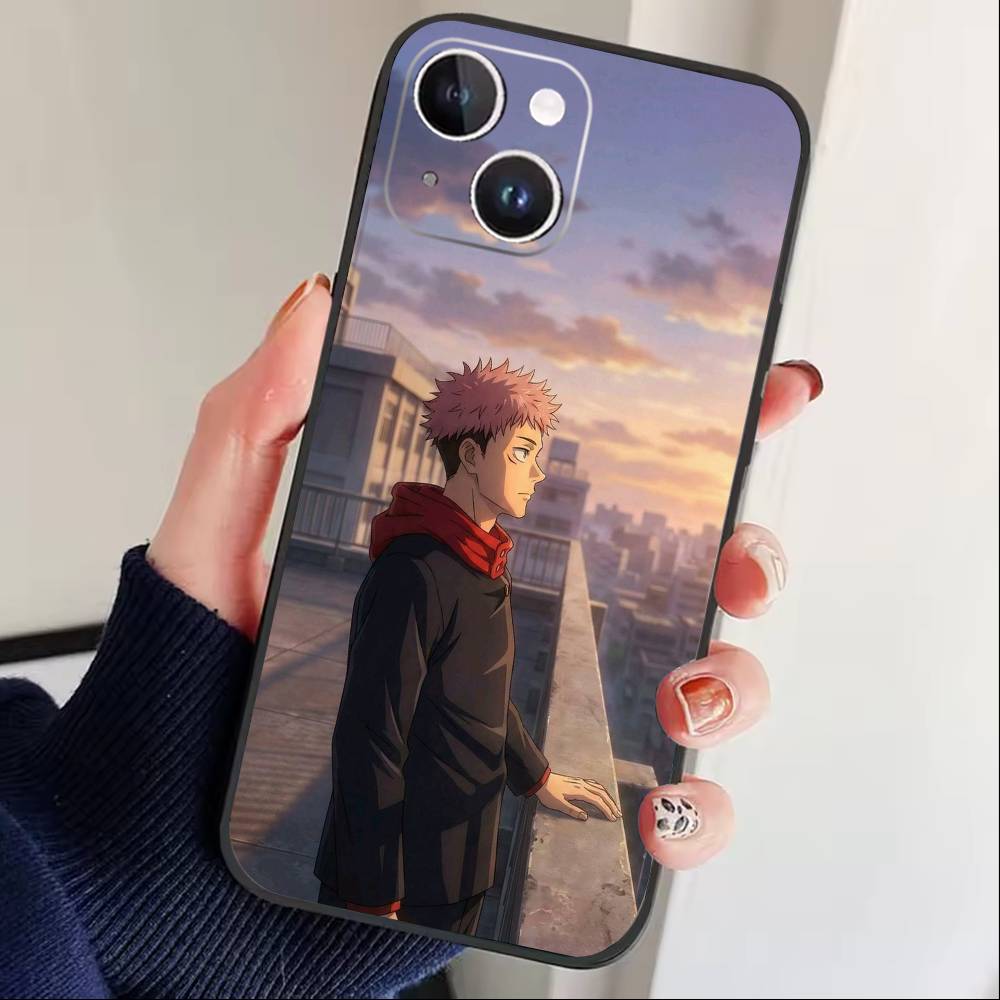 Jujut-su I-Ichiji H-Kaisen Phone Case For iPhone 16,15,14,13,12,17,Pro Max,Plus Silicone Black Case