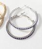 Korean Chic Luxury Diamond C-Shape Hoop Earrings