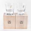 Tajima Glass Fuji a Pair of Plain Fuji Rocks Glasses and a Fuji Rocks This Edo Glass Set Includes Two Whiskey and Rocks Perfect for and Other A