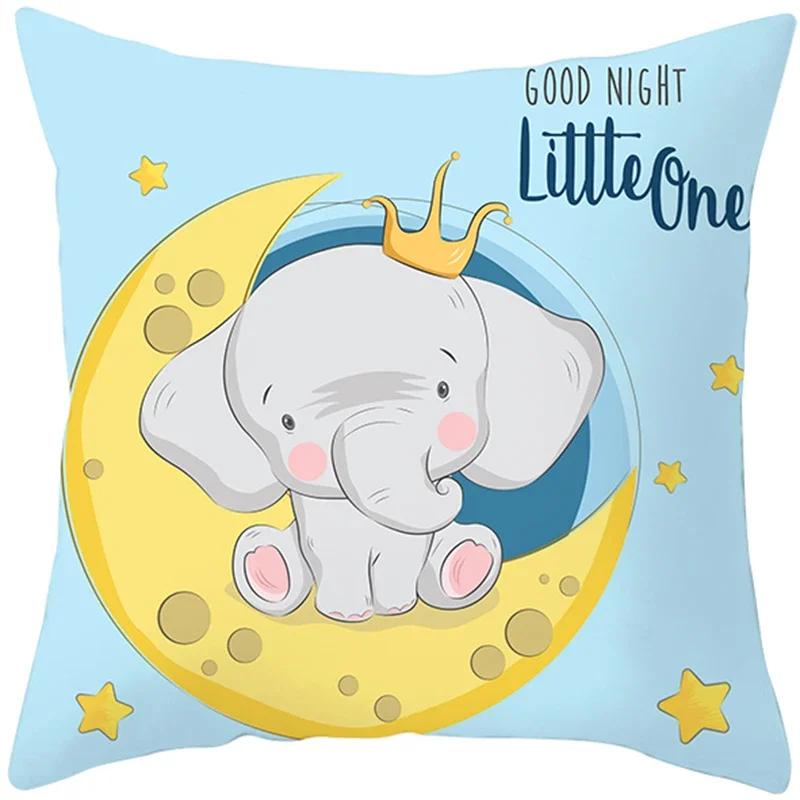 Cute Animals Printing Throw Pillow Case Home Decor for Sofa Bedroom Polyester Cushion cover Designer Funda Cojines x