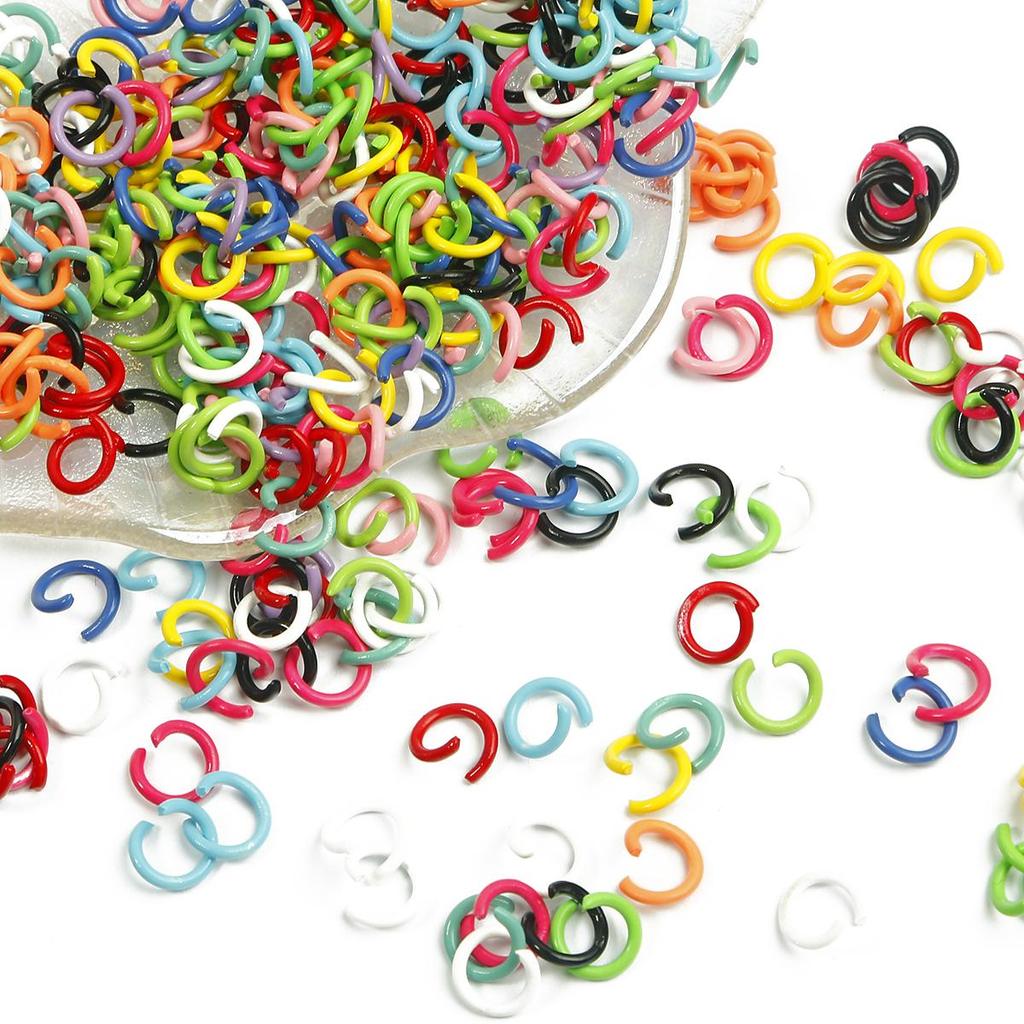 50Pcs Iron Spray Painted Opening Ring Jump Ring For DIY Necklace Bracelet Jewelry Making Craft Accessories