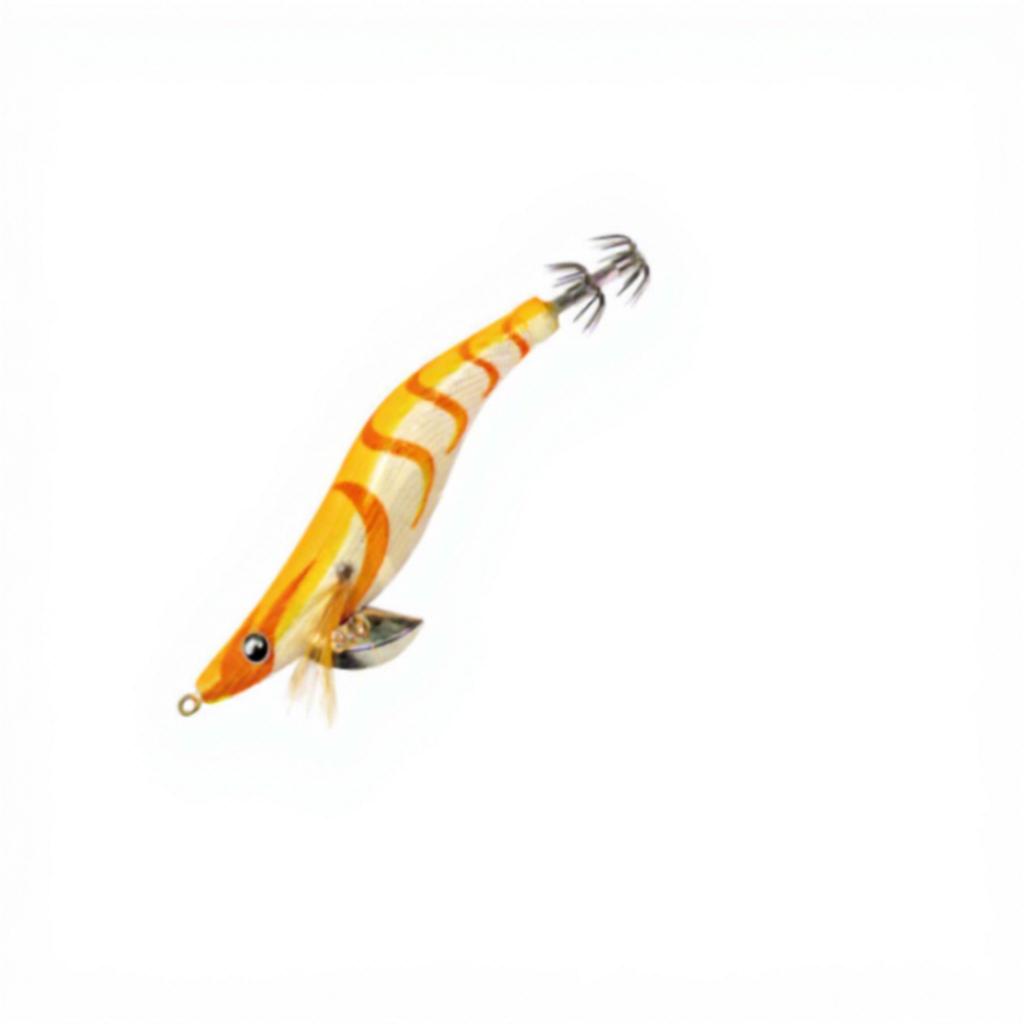 MOKE Wood Shrimp 25# 30# 35# Multi-color Artificial Hard Bait Eye Shrimp Squid Hook Saltwater