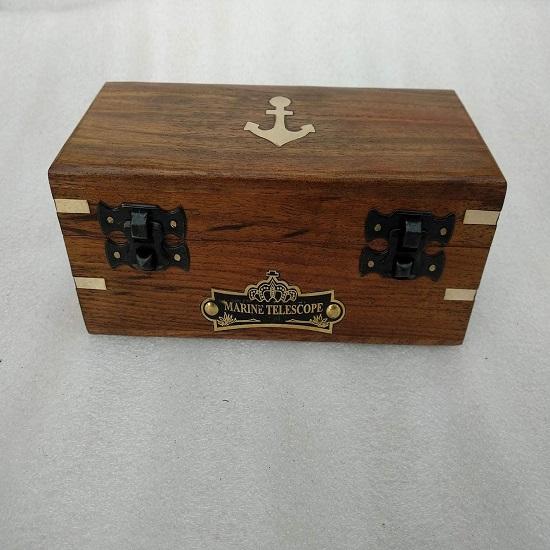 1920 DOLLOND London Brass Maritime Telescope, Nautical Spyglass Mounted Solid Brass 38.1 Cm Pirate Telescope with Wooden Box