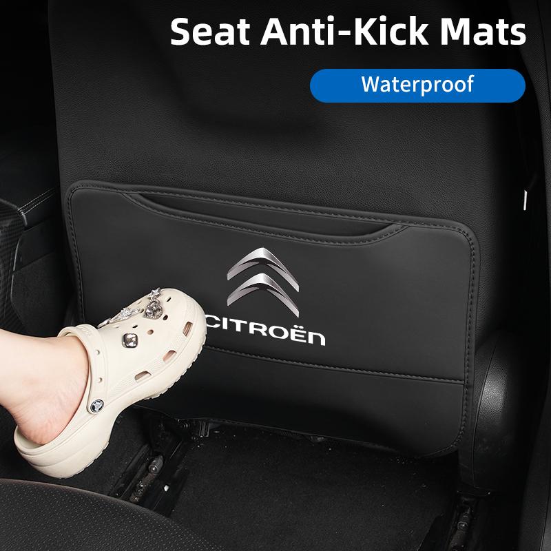 Car Seat Back Semi-Cover Anti-Kick Pad Waterproof For Citroen C4 C3 C5 C1 C2 Berlingo Celysee Cactus Picasso Aircross Saxo Grand