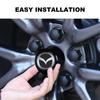 4 Stück Autoemblem Felgen Nabenkappen Autozubehör Für Mazda 3 6 CX5 2 CX3 CX9 MX5 RX8 Axela Demio MS CX5 2 Axela Demio Atenza MS GJI GH BK MP