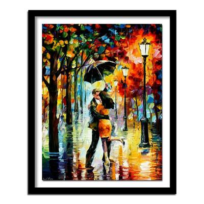 Diamond Embroidery Fashion Diy Diamond Painting Cross Stitch Kit Inlaid Decor Embroider Rain Lovers
