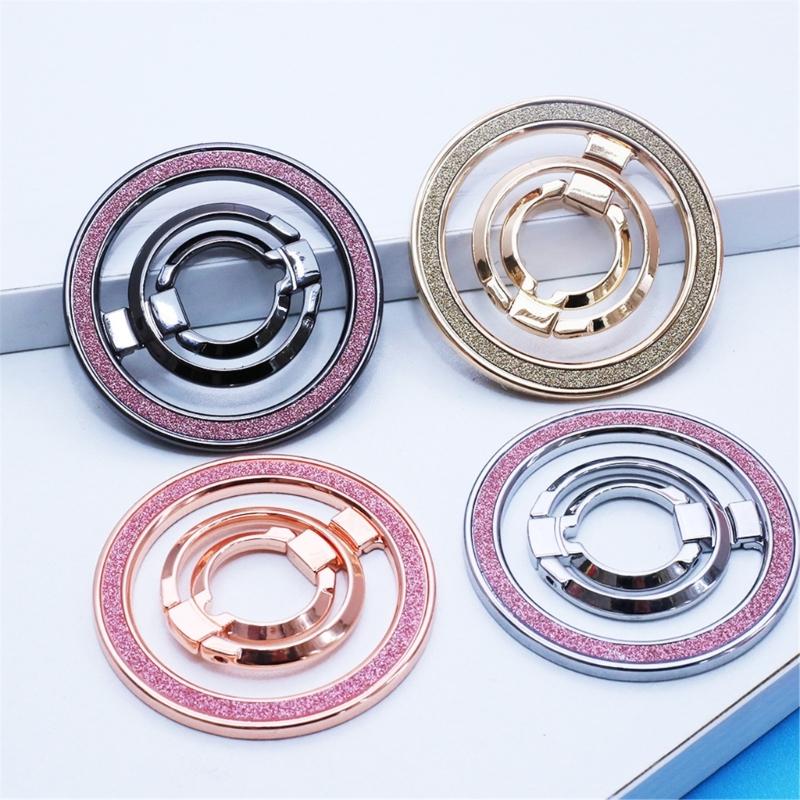 Magnetic Phone Rings Holder for Smartphone Magnet Finger Rings Grip Stand Holder,Foldable Desktop Phone Stand