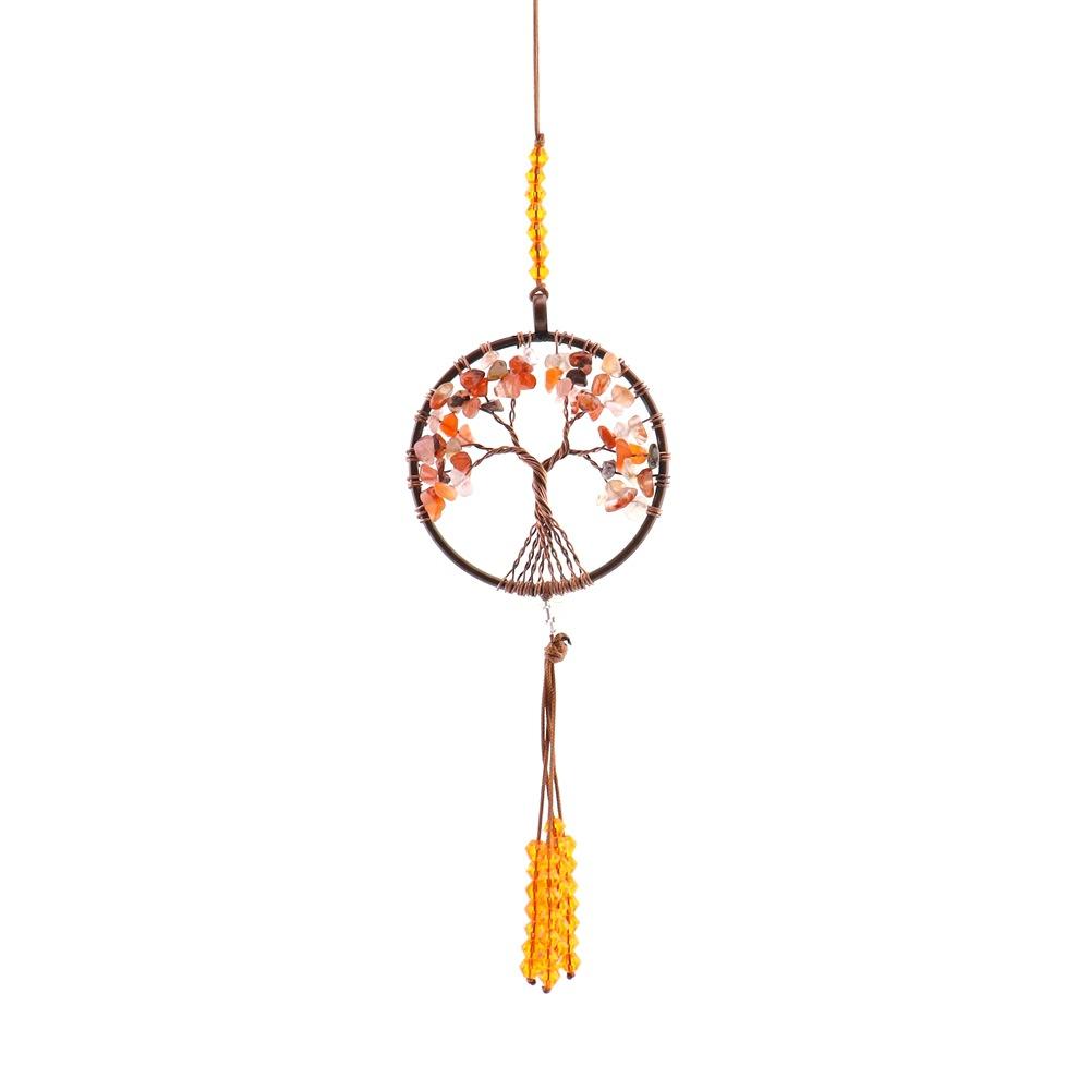 Car Pendant Natural Stone Fringed Pendant Sun Catcher Car Supplies Bag Pendant G85