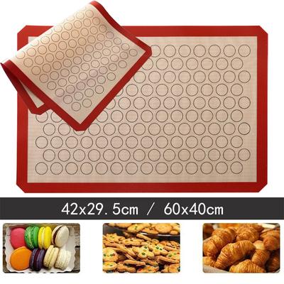 Antihaft Macaron Backmatte Silikonunterlage Backblech Einlage Keks Brot Plätzchen Backen Gebäckwerkzeug Große Größe Ausrollmatte