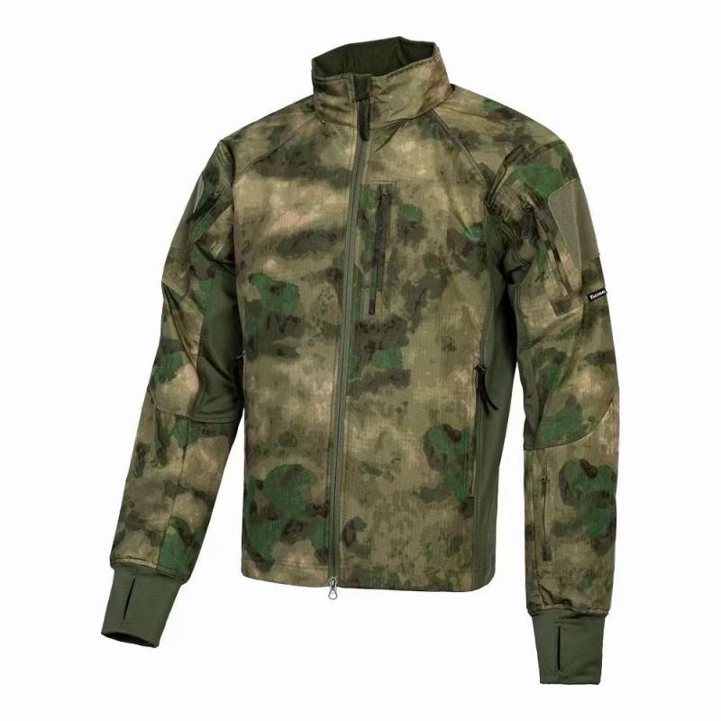 Men Women Tactical Camo Jacket Lightweight Waterproof Windproof Outdoor Ski Hiking Shell Coat With Fleece Lining
