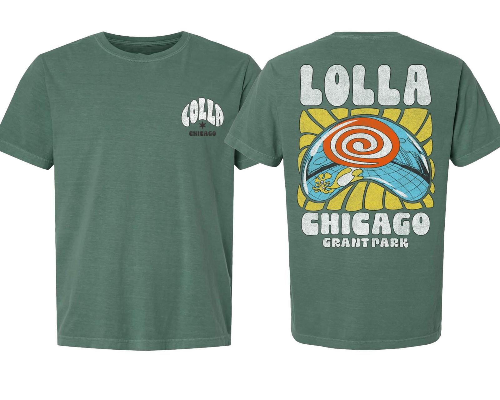 Lolla palooza Reflection Military Green T-Shirt Unsiex Fan Gift S-5XL XXXXL