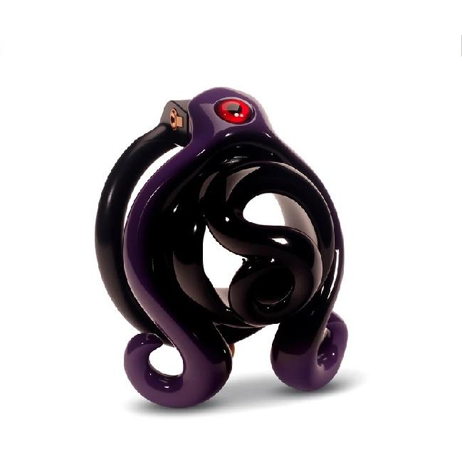 Mini Octopus Shaped Male Chastity Cage Equipped with 4‑Size Locking Rings Elastic Belt Anti Slip SM Sissy Birdcage Lock Alutdtoy
