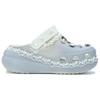Crocs Crush Clog Silber Barock Exquisite Ästhetik Lochschuhe Gleich für Männer und Frauen Premium Grau
