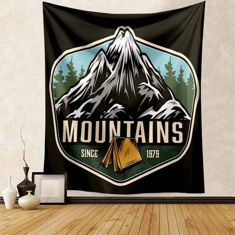 Camping Tapestry Camper Outing Accessories Fun Kids Room Club Man Cave Home Bedroom Wall Decor Backdrop