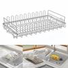 1PC Sink Drying Rack 37x21.5x8cm With Rack For Storage Plates, Bowls, And Kitchen Essentials Stainless Steel Dish Drying Bracket