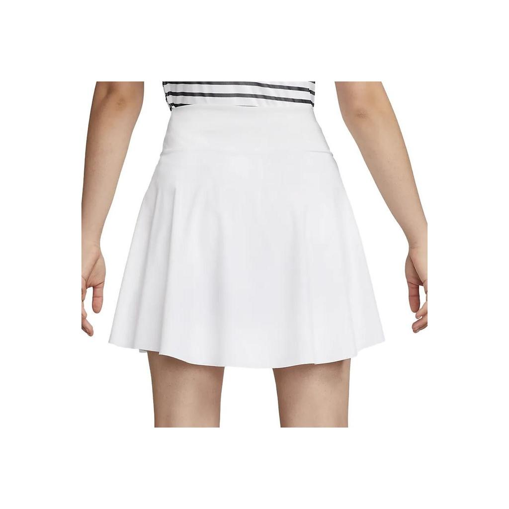 Nike Dri-FIT Solid Logo Print High Waist Golf Pleated Skirt Women Skirts White DX1426-100