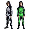 Kids Glowing Skeleton Costume Halloween Party Outfit With Breathable Polyester Breathable Cosplay Clothing for Kids