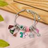 Diy Evil Witch Charm Bracelet With Zinc Alloy Pendant For Unisex Fashion Jewelry