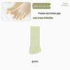 Women's Summer Breathable Cotton Mid-Calf Five-Toe Socks - Antibacterial, Sweat-Absorbent, Mesh Design