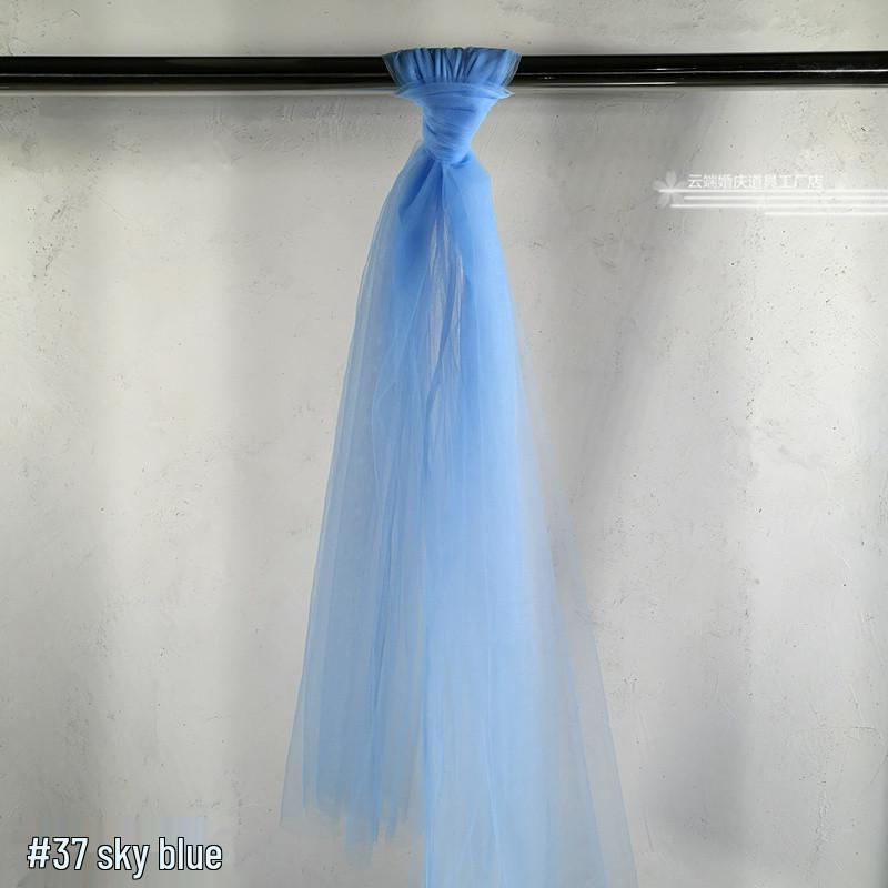 High-Density Swiss Organza Yarn Wedding Decor Fabric: Table Runner, Ceiling Drapes, Chair Sash Props