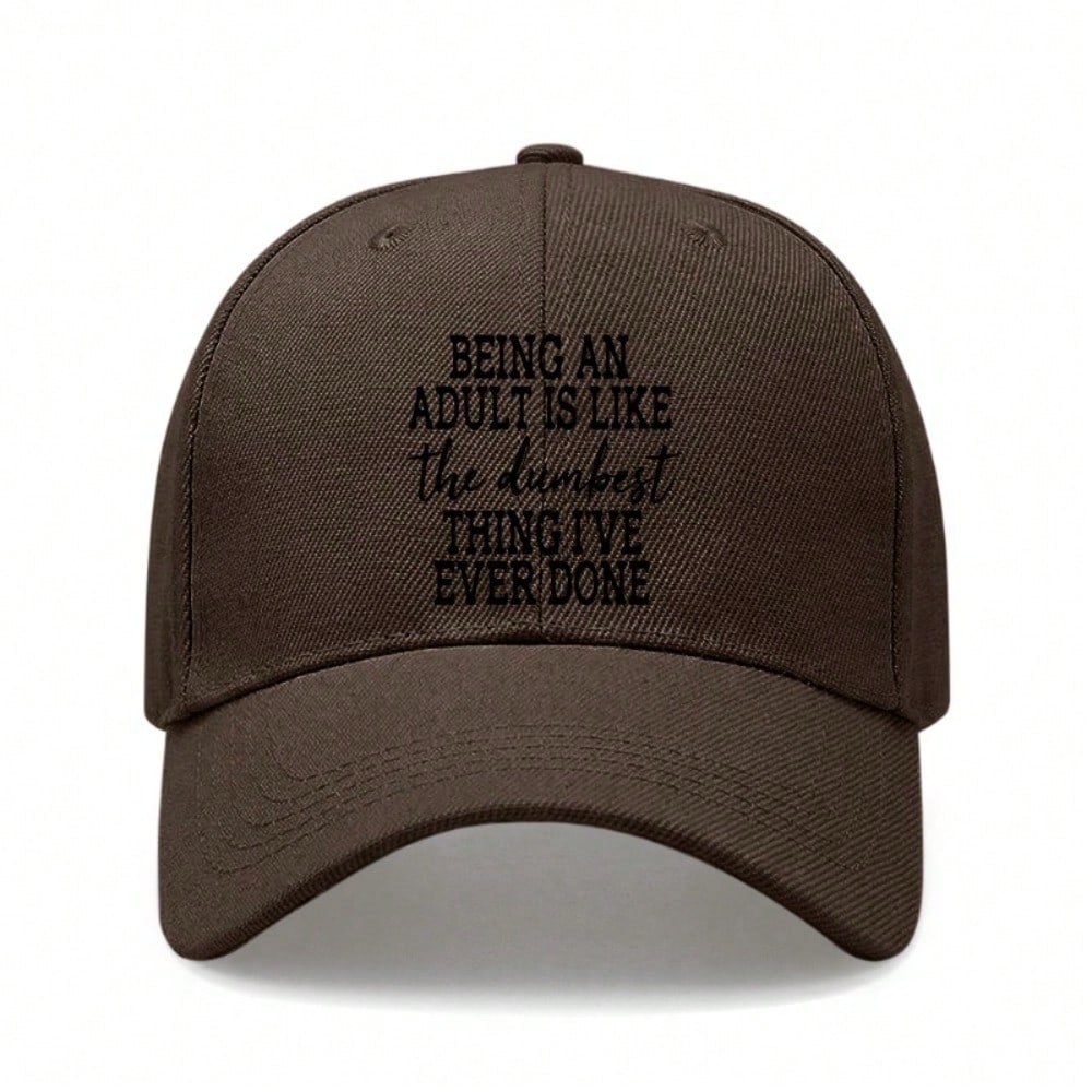 Funny Adult Baseball Cap, Printed with Funny Words. Polyester, Adjustable & Breathable. Unisex Casual Hat for Outdoor Sports.