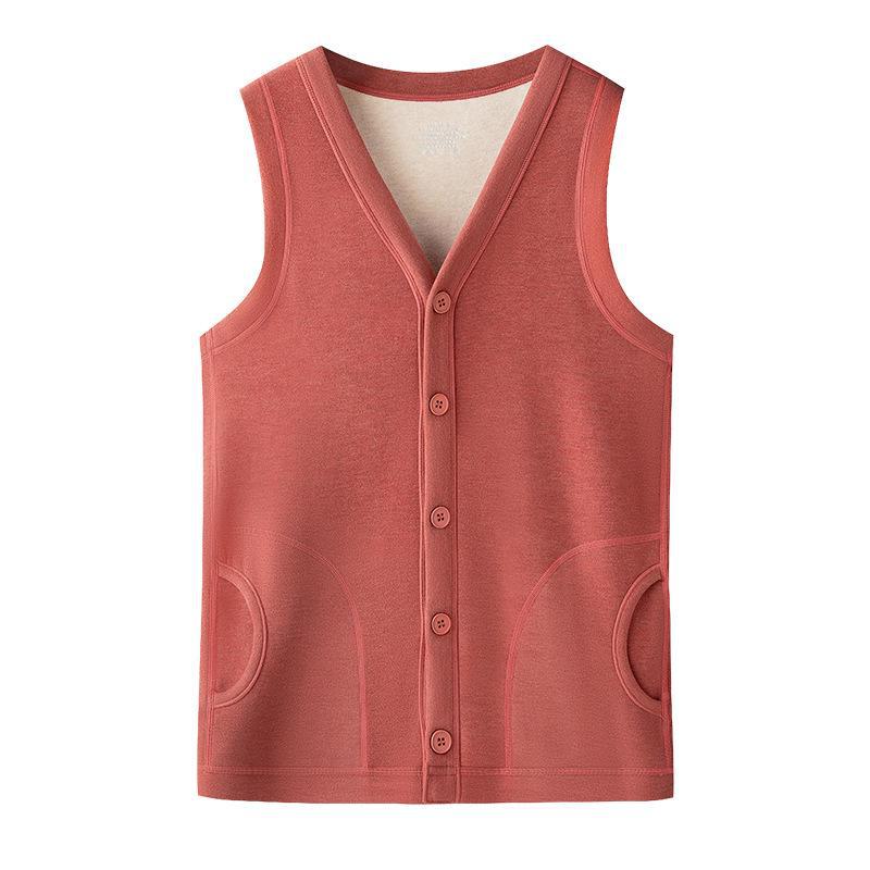 Ultra-Warm Silk Wool Vest: Women's Autumn & Winter Plush Cardigan for Middle-Aged & Elderly