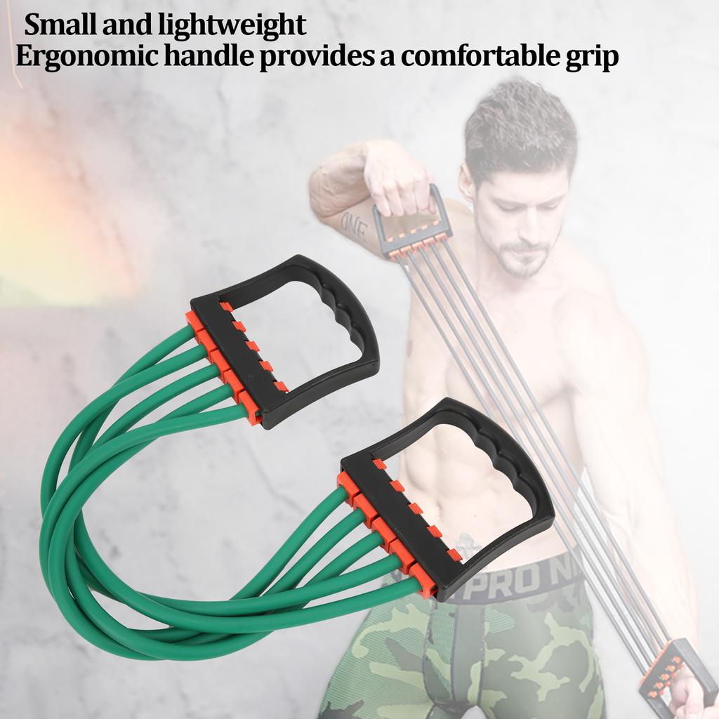 Chest Expander Portable Durable Sturdy Ergonomic Elastic Detachable Arm Strength Trainer